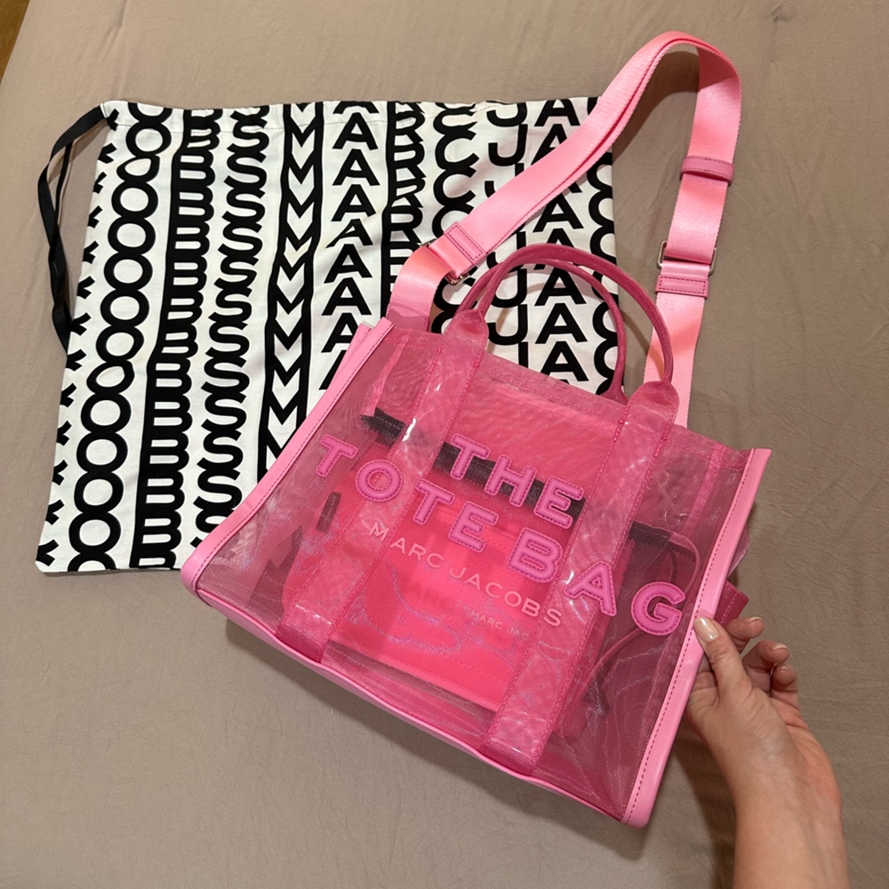 The tote bag- Marc Jacobs Pink Transparent mesh bag - brand new